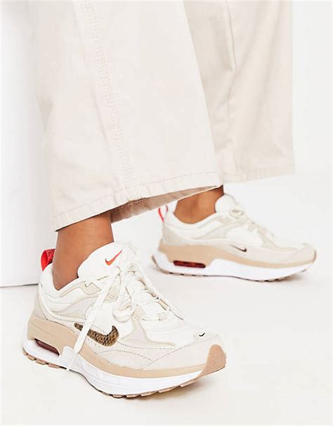 Nike Air Max Bliss trainers in ivory and stone 